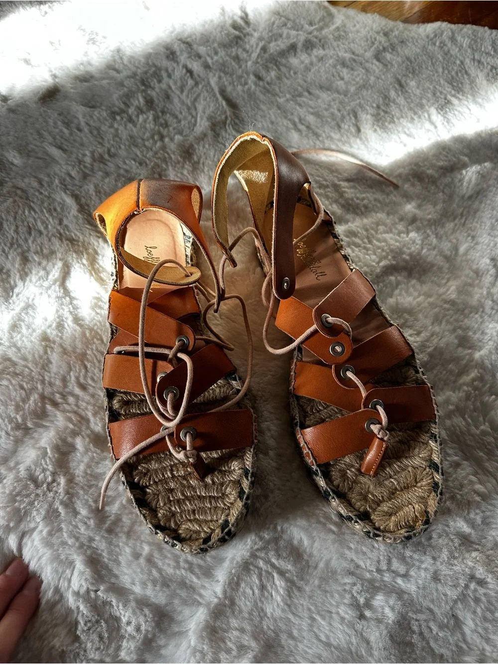 Loeffler Randall Iggy Lace-up Platform Espadrilles 39 9 8.5